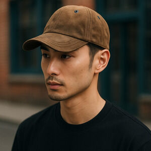 Vintage Y2K Wilson's M. Julian Distressed Brown Leather Strapback Cap Dad Hat